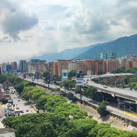 Vista panorámica de la capital de Venezuela, Caracas