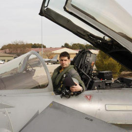 El capitán del Ejército del Aire Borja Aybar, que ha fallecido en un accidente al estrellarse el avión de combate Eurofighter en su base de Albacete.