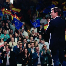 Albert Rivera, en el acto de presentación de la plataforma de España Ciudadana. Mayo de 2018