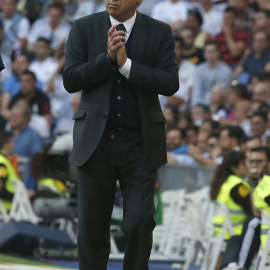 El entrenador italiano del Real Madrid Carlo Ancelotti en el partido contra el Valencia. /EFE