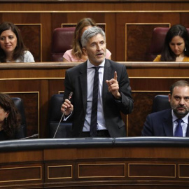20/06/2018.- El ministro del Interior, Fernando Grande-Marlaska, durante una intervención en el Gobierno. EFE/Javier Lizón