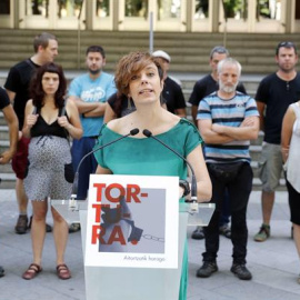 26/06/2018.- Sortu presenta hoy en Bilbao sus peticiones al ministro de Interior, Fernando Grande-Marlaska, a cargo de la abogada de presos de ETA Amaia Izko (imagen) y personas que denunciaron torturas durante su detención incomunicada ord
