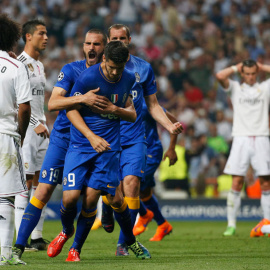 Morata no celebra su gol al Madrid. Reuters / Sergio Pérez