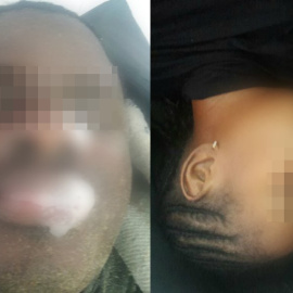 Los cadáveres de Mamadou Sanoussi Barry (izq) y Fatoumata Binta Diallo (der), en la morgue de Tánger, tras ser rescatados sus cadáveres por las autoridades marroquíes cuando naufragó la patera en la que viajaban en el Estrecho.- CAMINANDO F