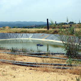 Una de les basses que formaven part de l'abocador de Vacamorta, clausurat des de finals del 2014.