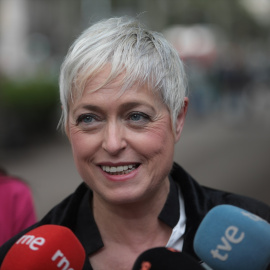 01/05/2023 - La candidata de Ciudadanos a la Alcaldía de Barcelona, Anna Grau, durante la marcha por el Día de los Trabajadores.