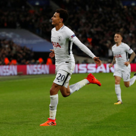 Dele Alli celebra uno de sus goles al Real Madrid. Reuters/Paul Childs