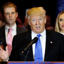 El magnate y precandidato presidencial estadounidense Donald Trump. EFE/JUSTIN LANE