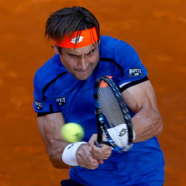 El tenista español David Ferrer en el partido contra el estadounidense Denis Kudla. /EFE