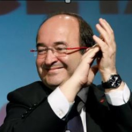 El candidat del PSC a la presidència de la Generalitat, Miquel Iceta, durant la seva intervenció en un acte municipalista / EFE