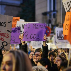 Protesta en Madrid los "abusos patriarcales" en el juicio contra 'la Manada'. - ATLAS
