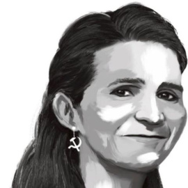 Cartel del Festival de poesía Vociferio que muestra a la infanta Elena como un icono pop comunista. / FESTIVAL VOCIFERIO