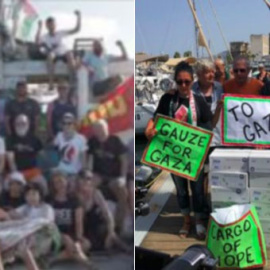 Imágenes de la Flotilla de la Libertad.- @GazaFFlotilla