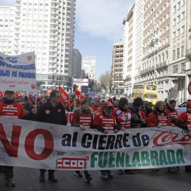 Una de las marchas celebradas tras el ERE de Coca Cola. /EFE