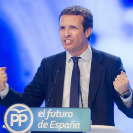 El nuevo presidente del Partido Popular, Pablo Casado, durante el Congreso del Partido Popular