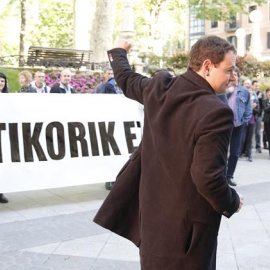 Hasier Arraiz, presidente de Sortu, a su llegada al Tribunal Superior de Justicia del País Vasco. EFE