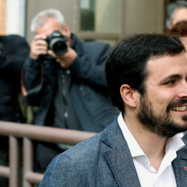El portavoz de IU, Alberto Garzón, a su llegada a la reunión del consejo político federal de la formación, elpasado fin de semana. EFE/Sergio Barrenechea