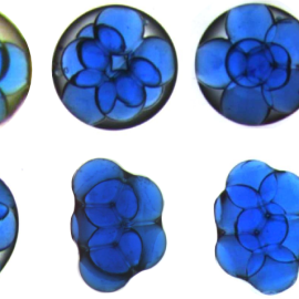 Imagen al microscopio de las diferentes estructuras formadas por siete gotitas de agua dentro de una gota de aceite. /J. GUZOWSKI/ACADEMIA DE CIENCIAS DE POLONIA