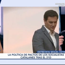 El candidato a la Generalitat por el PSC, Miquel Iceta, en 'El Objetivo' de Ana Pastor