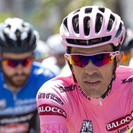 Contador, durante la etapa de este martes. EFE/Claudio Peri