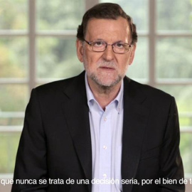 Mariano Rajoy, en una captura del vídeo del Partido Popular. / EFE
