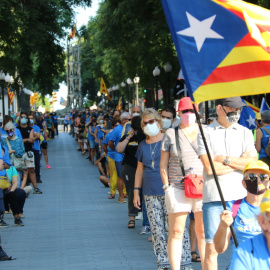 Un acte independentista convocat a Tarragona per l'ANC la Diada passada.