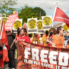 Protesta en Estados Unidos contra la pobreza