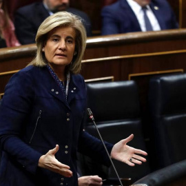 La ministra de Empleo, Fátima Báñez, durante su intervención en el Congreso. | EMILIO NARANJO (EFE)