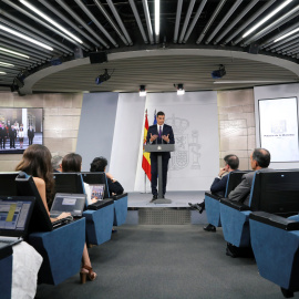 Pedro Sánchez en la rueda de prensa posterior al Consejo de Ministros. REUTERS/SUSANA VERA