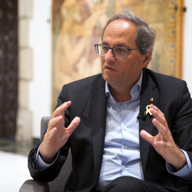Quim Torra, al Palau de la Generalitat. JOEL KASHILA
