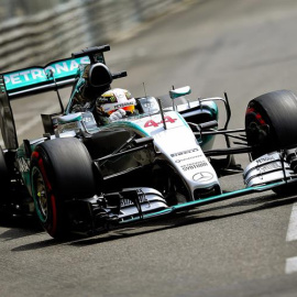El piloto de Mercedes Lewis Hamilton durante la sesión de clasificación para el Gran Premio de Mónaco. - EFE