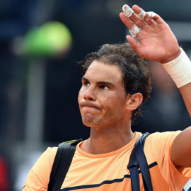 Nadal, tras el partido. EFE/Ettore Ferrari