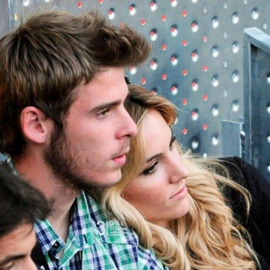David de Gea y Edurne García. - EFE