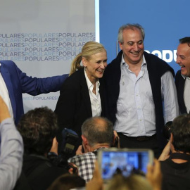 Cristina Cifuentes, candidata del PP a la Comunidad de Madrid, valora los resultados electorales. EFE/Ballesteros