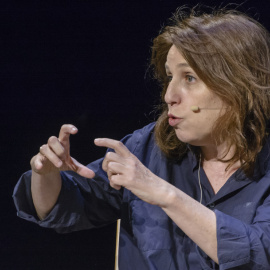 L'autora de novel·la gràfica Rutu Modan, en la seva intervenció al darrer Tres Festival / Fundación Tres Culturas.