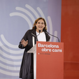 24/05/2023 - Ada Colau durant la seva intervenció a l'acte central de campanya de Barcelona en Comú per a les municipals d'aquest diumenge.