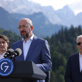 El presidente del Consejo Europeo, Charles Michel, durante la cumbre del G7 en Baviera, Alemania.