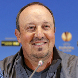 Rafa Benítez durante una rueda de prensa con el Nápoles. /REUTERS