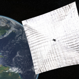 Ilustración de la vela solar LightSail en órbita de la Tierra. /THE PLANETARY SOCIETY