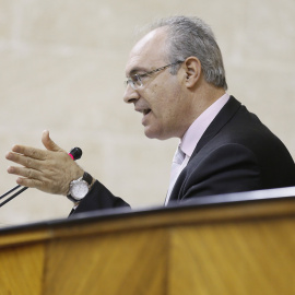 El presidente del Parlamento de Andalucía, Juan Pablo Durán. en un pleno de la cámara autonómica. EFE