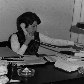 Paquita en su despacho de Lista en 1970. A LARENA