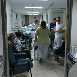 Estado de las urgencias del Hospital La Paz este martes.- @UrgenciaLaPaz