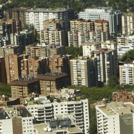 Vista de varios edificios de viviendas en Madrid. E.P.