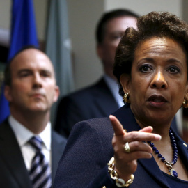 Loretta Lynch, durante su comparecencia. REUTERS/Shannon Stapleton