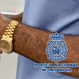 El detenido llevaba un reloj valorado en 28.000 euros. Policía Nacional