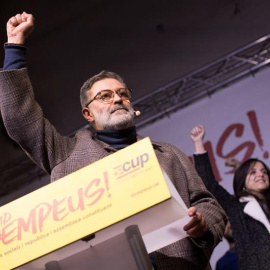 Carles Riera, durante su comparecencia. EFE/Marta Pérez