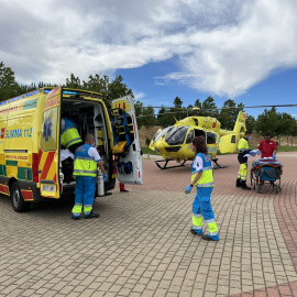 01/07/22. Intervención de los servicios de emergencias para atender a la joven que ha fallecido, en Parla (Madrid) a 30 de junio de 2022.