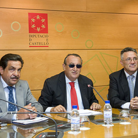 Francisco Martínez, junto a Carlos Fabra en la Diputación de Castellón.