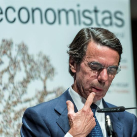 El expresidente del Gobierno y presidente de la Fundación FAES, José María Aznar, hoy en Madrid. /EFE