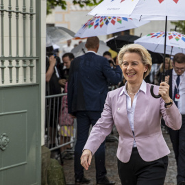 La presidenta de la Comisión Europea, Ursula von der Leyen, durante una visita a República Checa, a 1 de julio de 2022.